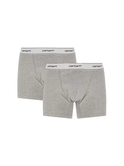 Carhartt Logo Boxer Shorts In Gray