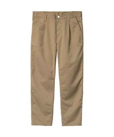 Carhartt Logo Casual Pants In Green