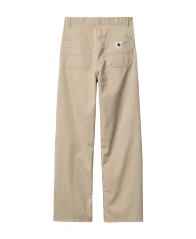 Carhartt Logo Casual Pants In Nude