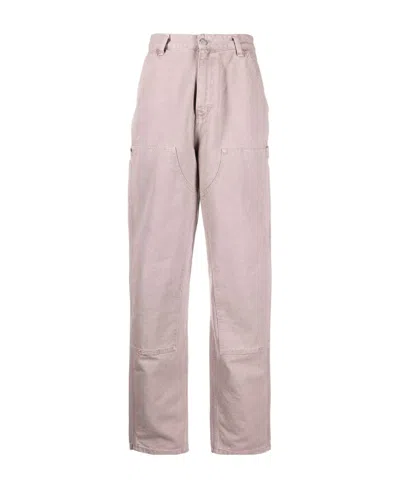 Carhartt Logo Casual Pants In Pink