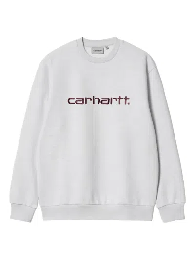 Carhartt Logo Classic Sweatshirt In Gray