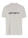 Carhartt Cotton T-shirt With Logo And Crew Neck In White
