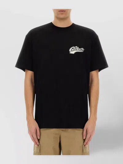 Carhartt Logo Crew Neck Graphic Print Short Sleeves In Black