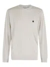 Carhartt Logo Crew-neck Sweater In Neutral
