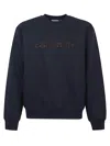 Carhartt Logo Crewneck Sweatshirt In Blue