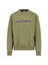 Carhartt Cotton Blend Sweatshirt With Logo In Green