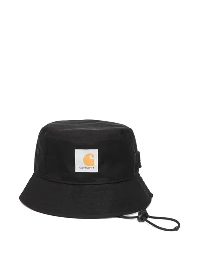 Carhartt Logo-detail Bucket Hat In Black