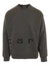 Carhartt Crew Neck Long Sleeves Cuffs And Hem In Gray