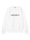Carhartt Logo-detail Crew-neck Sweatshirt In Gray