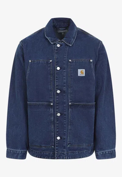 CARHARTT LOGO DOUBLE FRONT DENIM JACKET
