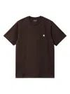 Carhartt Logo-embroidered Cotton T-shirt In Brown