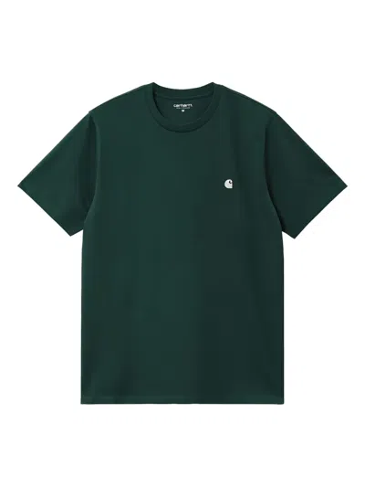 Carhartt Logo-embroidered Cotton T-shirt In Green