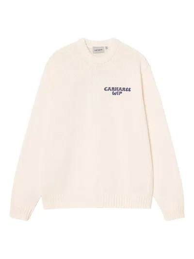 CARHARTT LOGO-EMBROIDERED CREW-NECK SWEATER