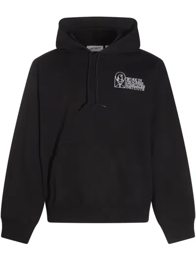 Carhartt Logo-embroidered Hoodie In Black