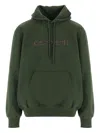 Carhartt Logo-embroidered Hoodie In Green