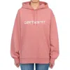 Carhartt Logo-embroidered Hoodie In Pink