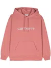 Carhartt Logo-embroidered Hoodie In Pink