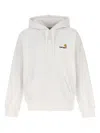 Carhartt Hooded Sweater With Ribbed Cuffs And Front Pocket In White