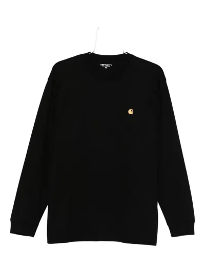 CARHARTT LOGO-EMBROIDERED LONG-SLEEVE T-SHIRT