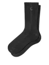 Carhartt Logo-embroidered Ribbed Socks In Black