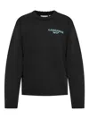 Carhartt Logo-embroidered Ribbed Sweater In Black