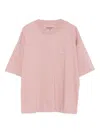 Carhartt Logo-embroidered Short-sleeve T-shirt In Pink
