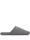 Carhartt Round Toe Flat Sole Slippers In Grey