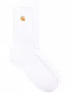 Carhartt Logo Embroidered Socks In White