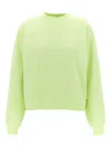Carhartt Crew Neck Sweatshirt Ribbed Cuffs In Green