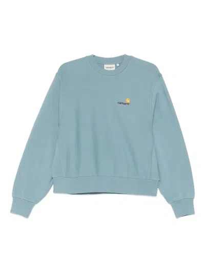 Carhartt Logo-embroidered Sweatshirt In Blue