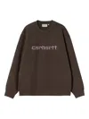 Carhartt Logo-embroidered Sweatshirt In Brown