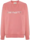 Carhartt Logo-embroidered Sweatshirt In Rosa