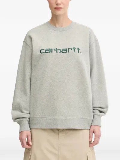 Carhartt Logo-embroidered Sweatshirt In White