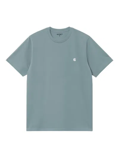 Carhartt Logo-embroidered T-shirt In Blue