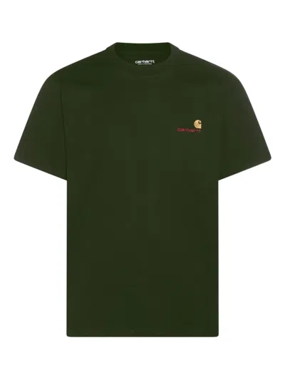 Carhartt Chase Short Sleeve Logo Tee In Green