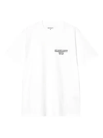 Carhartt Logo-embroidered T-shirt In White