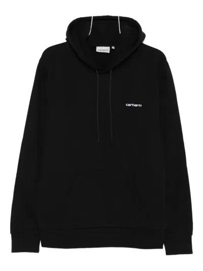 Carhartt Logo-embroidery Hoodie In Black
