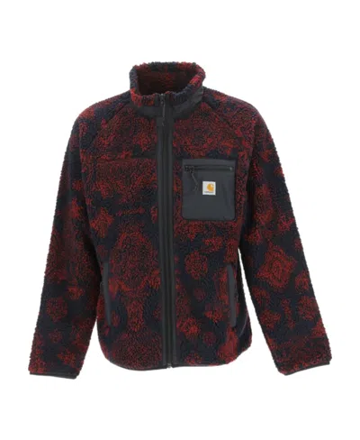 Carhartt Logo Grab Velvet Casual Jacket In Blue