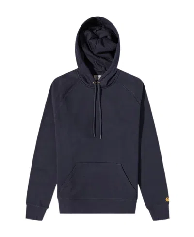 Carhartt Logo Hooded Sweatshirt In Black