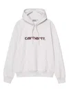 Carhartt Logo Hoodie In Gray