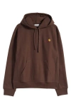 Carhartt Logo Hoodie In Tobacco