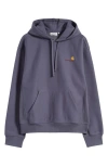 Carhartt Logo Hoodie In Grey