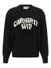 Carhartt Logo Intarsia Sweater Sweaters And Cardigans Multicolor In Black