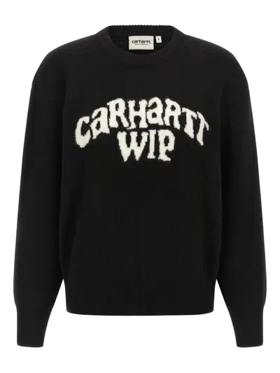 CARHARTT LOGO-INTARSIA CREWNECK SWEATER