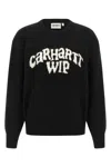 Carhartt Logo Intarsia Sweater Sweaters And Cardigans Multicolor In Black