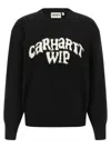 Carhartt Logo Intarsia Sweater Sweaters And Cardigans Multicolor In Black