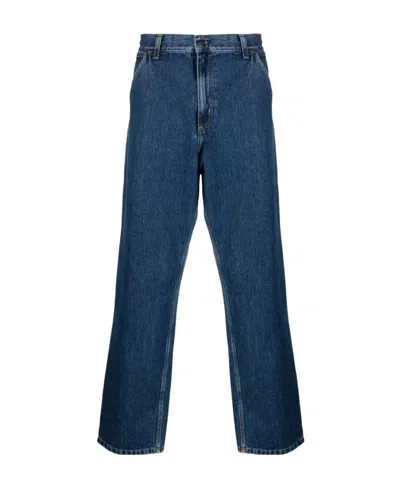 Carhartt Logo Jeans In Blue