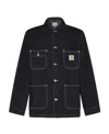 Carhartt Black Denim Og Double Front Jacket In Black
