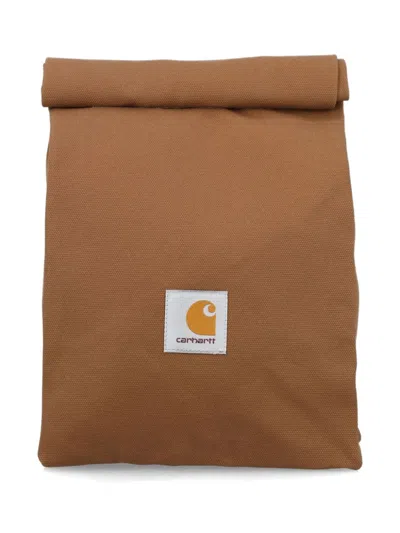 Carhartt Logo Lunch Bag In Brown