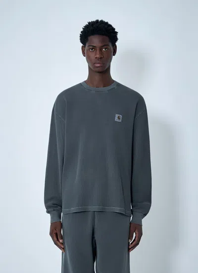 Carhartt Logo Motif T-shirt In Gray